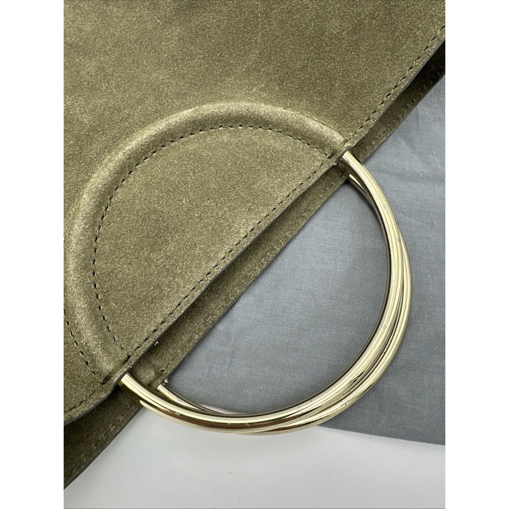 LIEBESKIND Berlin Ravenna Ring bag Dark Olive Green Suede Anthropologie NWT - Picture 7 of 11